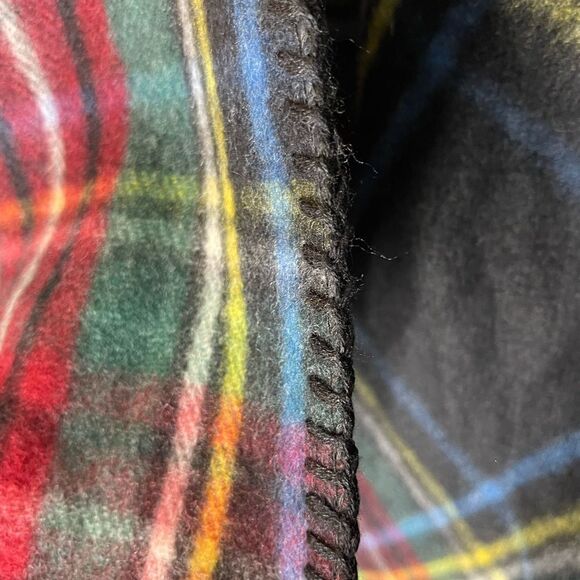 Woolrich blanket shawl wrap plaid red blue black green, one size - Picture 5 of 8